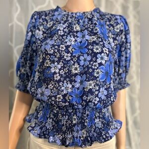 Sienna Sky Blue Floral Blouse